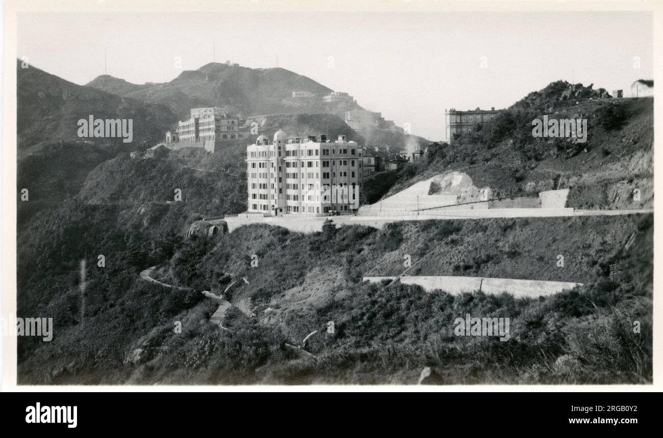 Photo du début du XXe siècle : vue à Hong Kong, le pic. Banque D'Images
