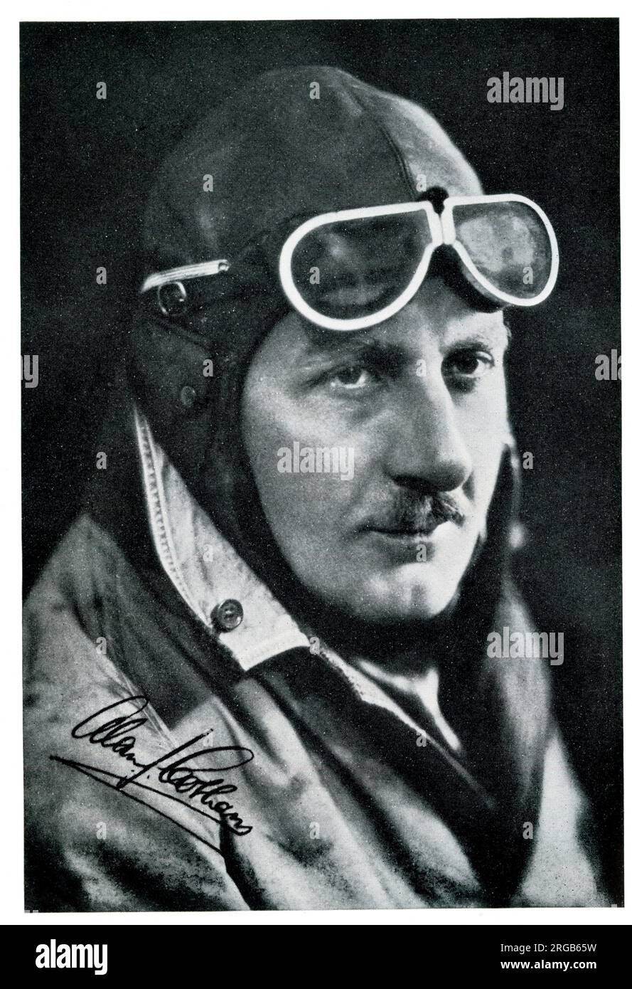 Sir Alan Cobham, pionnier anglais de l'aviation, en équipement volant Banque D'Images