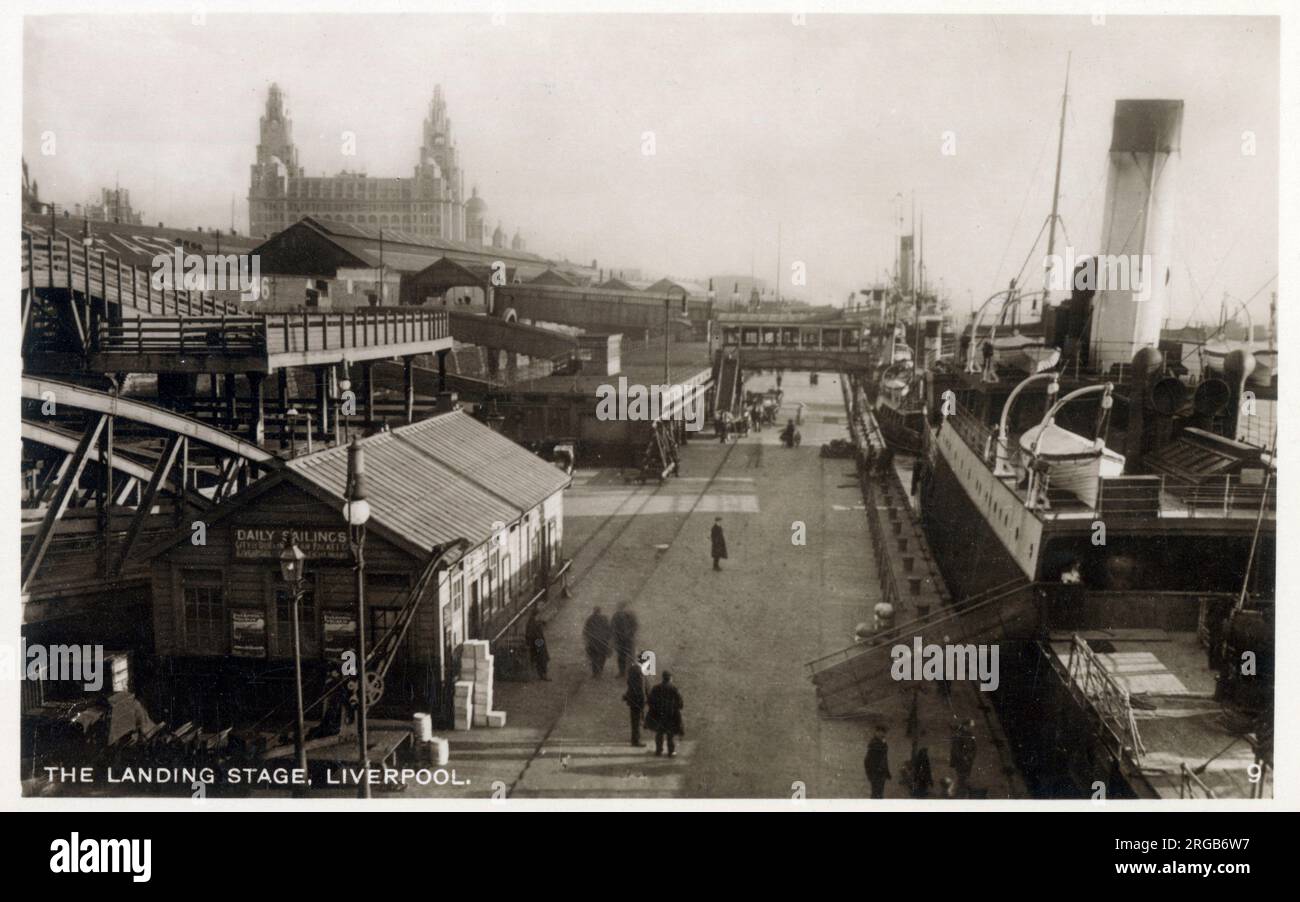 The Landing Stage - Liverpool Docks, Merseyside, Angleterre. Banque D'Images