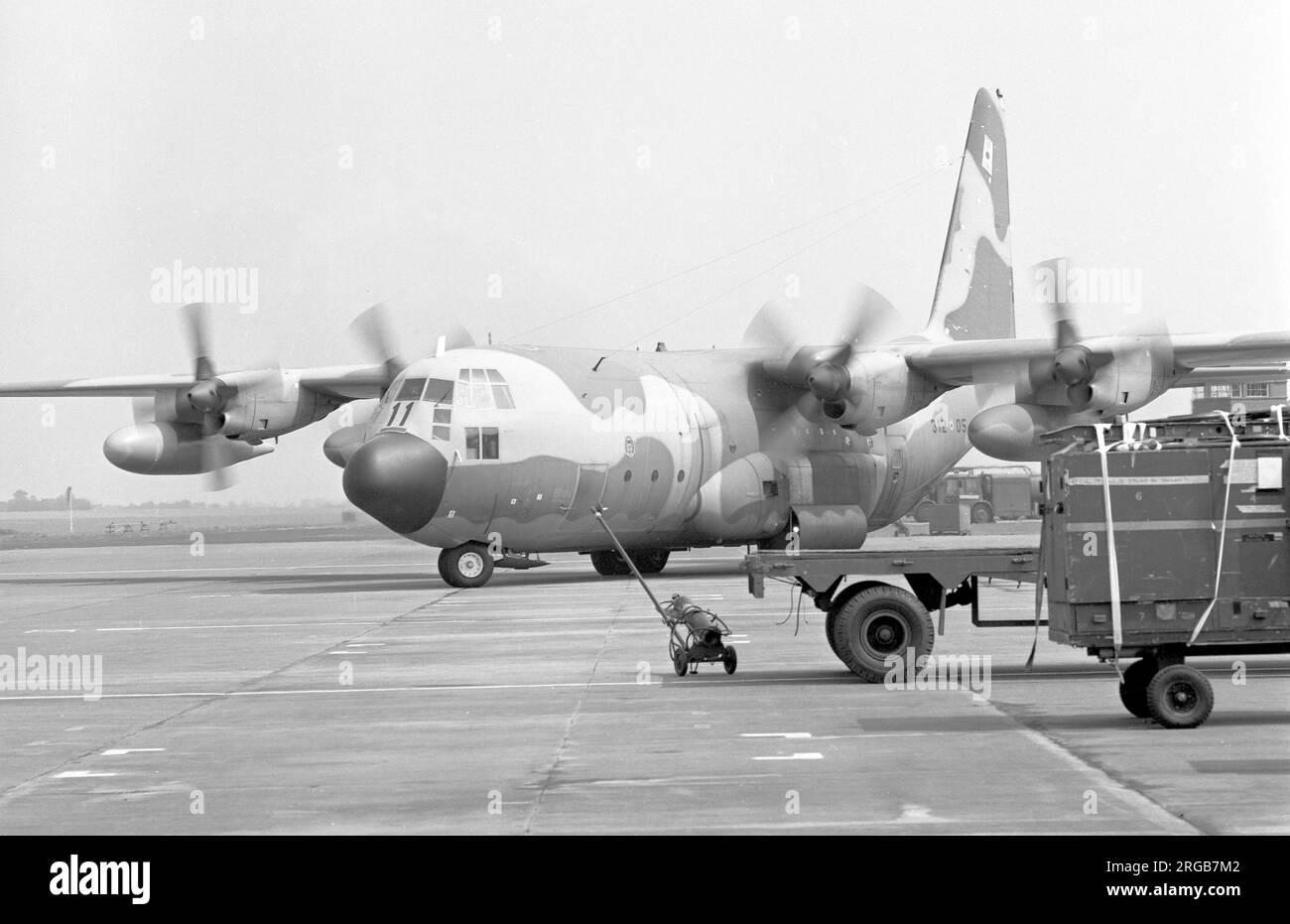 Ejercito del aire (armée de l'air espagnole) - Lockheed KC-130H Hercules 312-05 / TK.10-?, de 312 Esc, en train de rouler à la RAF Wattisham Banque D'Images