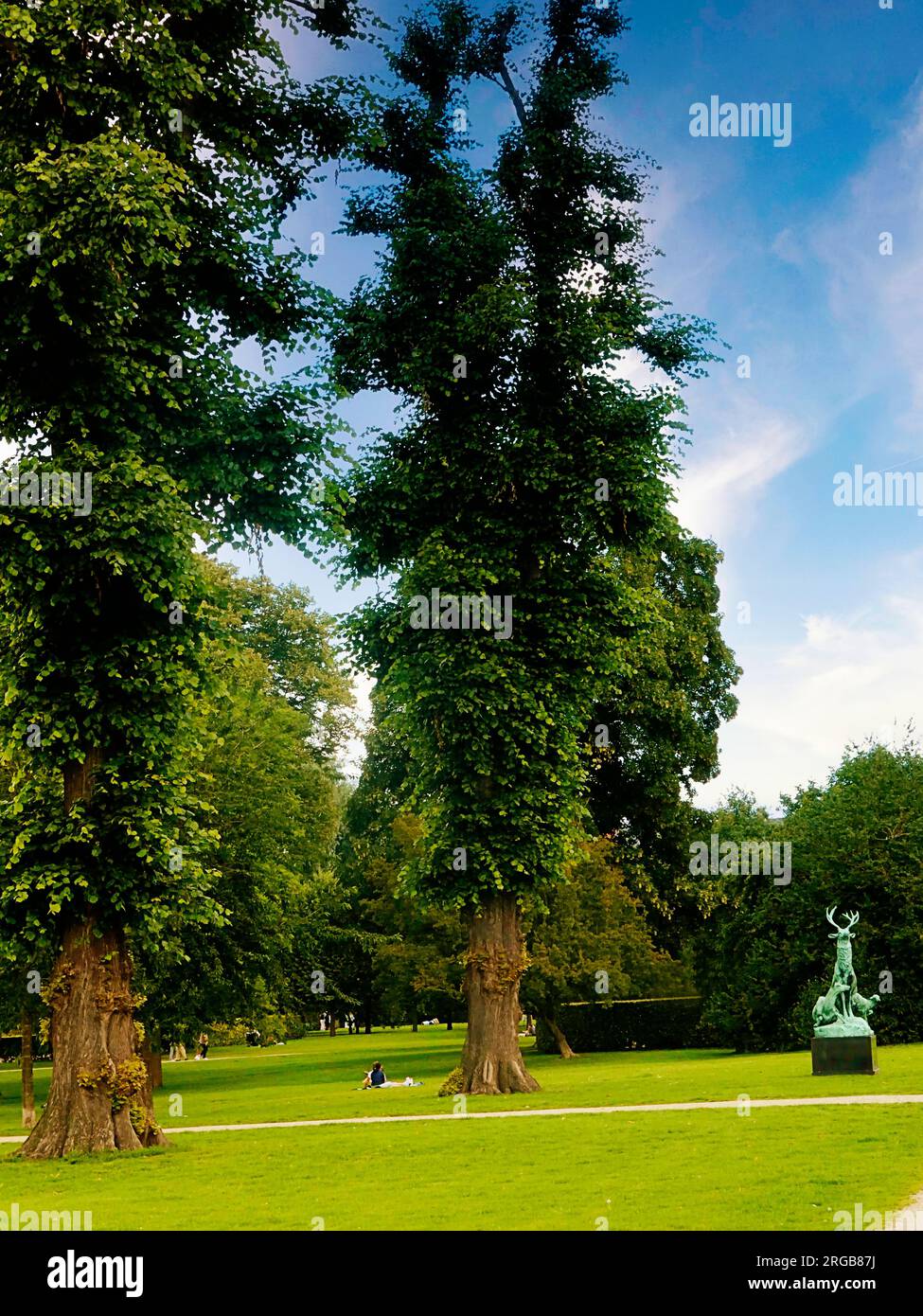Copenhague, Danemark : jardin du Roi (Kongens Have) parc public dans le centre de Copenhague du 17e siècle Banque D'Images