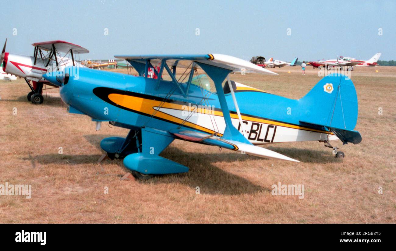 EAA Acro Sport I G-BLCI 'Bluebottle' (msn P-10A). Banque D'Images