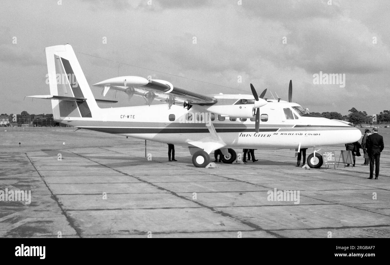 De Havilland Canada DHC-6-100 Twin Otter CF-WTE (msn 96), au salon de l'air de la SBAC Farnborough, qui s'est tenu entre le 16-22 septembre 1968. Banque D'Images