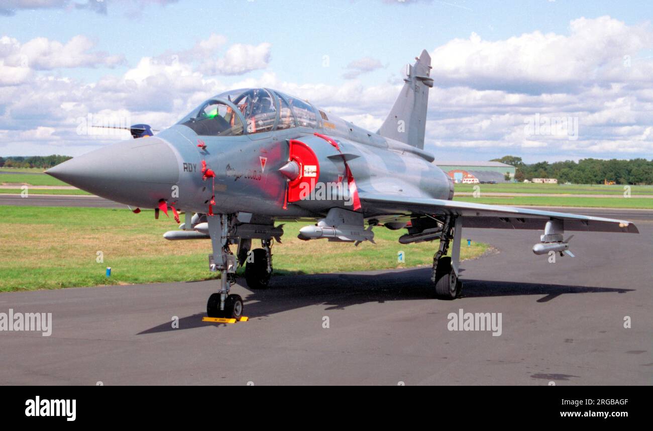 Dassualt Mirage 2000 5 'B-01', au salon aérien international de SBAC Farnborough en septembre 1992. Banque D'Images