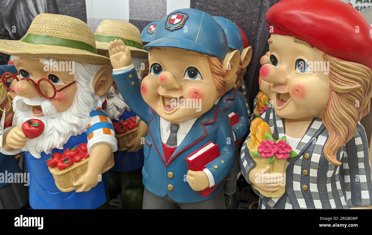 Gnomes de jardin dans la boutique Banque D'Images