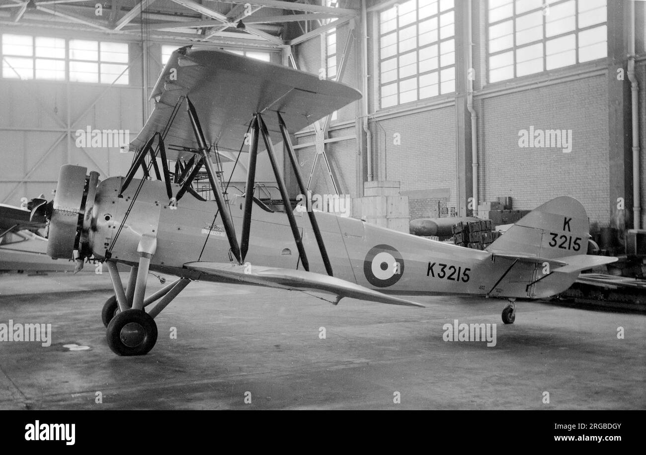 Avro Tutor G-AHSA - K3215 (msn), à Cranfield en avril 1961. Banque D'Images