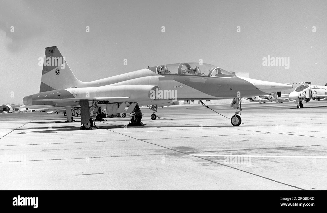 Marine des États-Unis - Northrop T-38A talon 61-0851, du vol Top Gun à la base aérienne navale de Miramar, le 17 janvier 1976. Banque D'Images