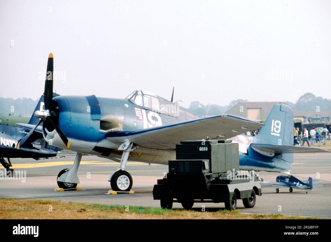 Grumman F6F-5K Hellcat G-BTCC (msn A-11286, ex Buno 80141). Possédé et volé par la collection Fighter de Duxford, dans les marquages de VF-6 White 19, comme volé par Alexander Vraciu. Banque D'Images