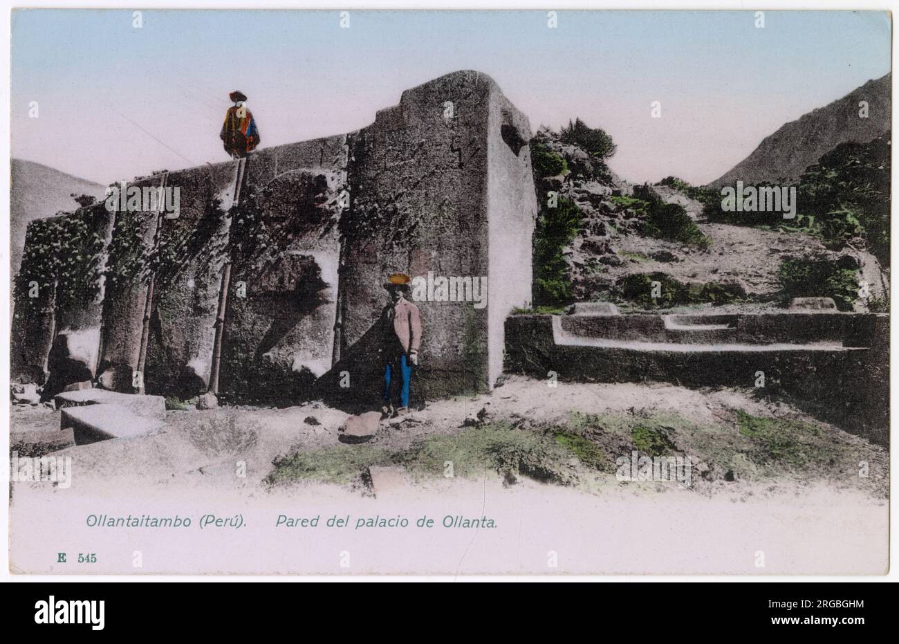 Mur des six monolithes, Palais Ollanta, Ollantaytambo, site archéologique inca au Pérou, Amérique du Sud Banque D'Images