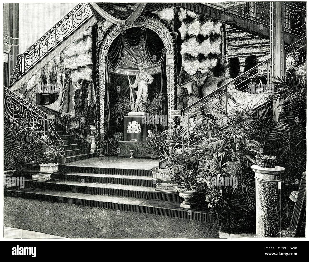 Entrée à la section chilienne de l'exposition universelle de Paris, 1889 Banque D'Images
