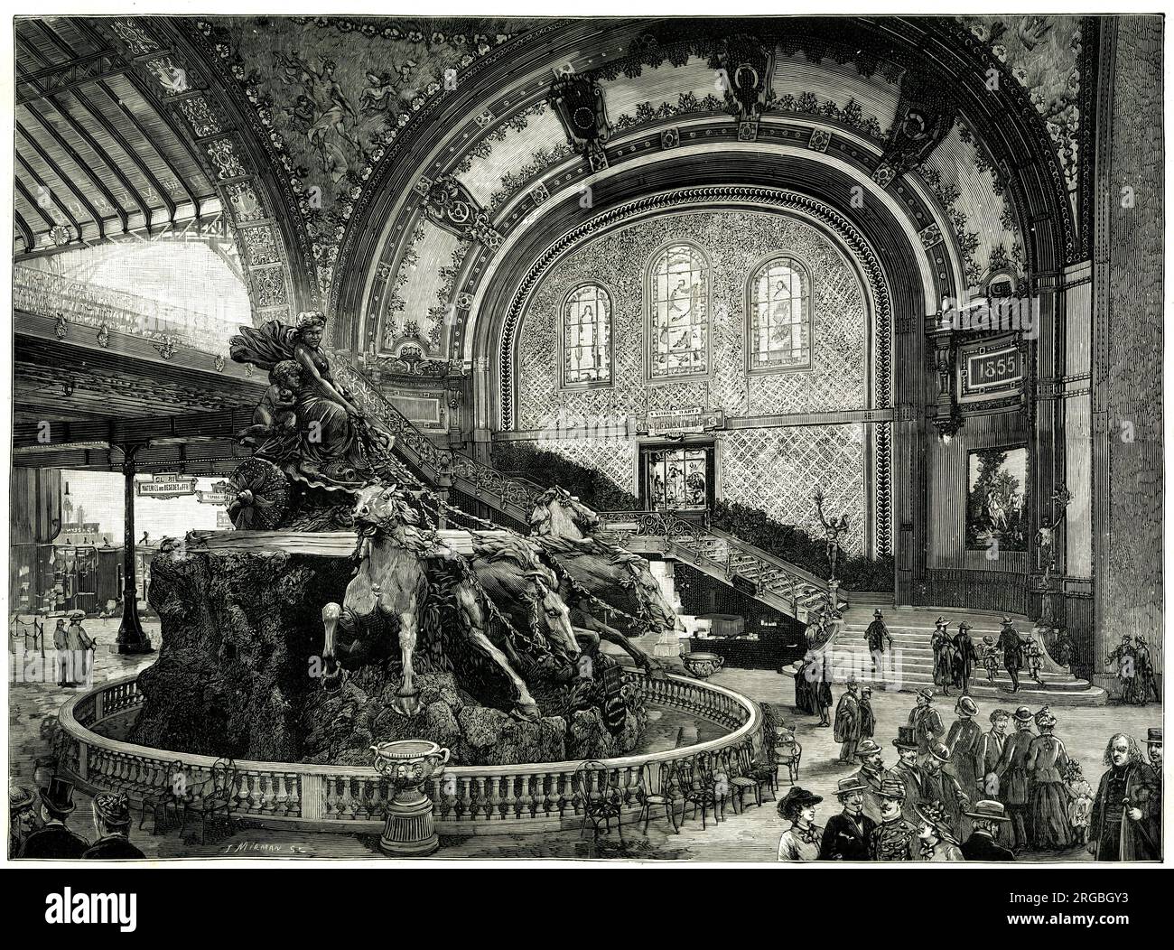 La Fontaine monumentale de Messieurs Gayet-Gauthier, exposition universelle de Paris, 1889 Banque D'Images