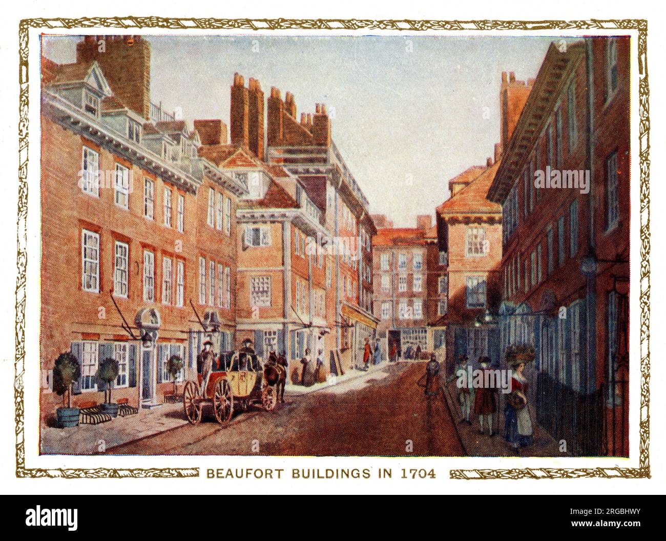 Beaufort bâtiments en 1704, site de l'hôtel Savoy, Londres Banque D'Images