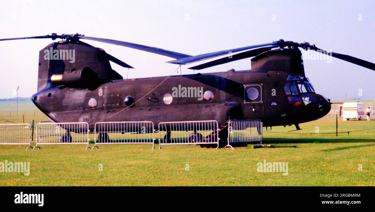 Armée des États-Unis - Boeing-Vertol CH-47 Chinook à Middle Wallop. Banque D'Images