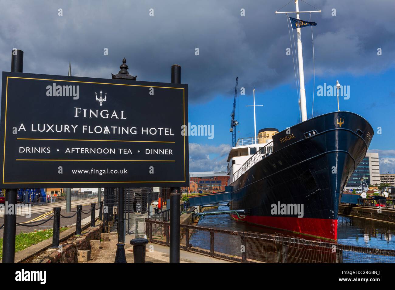 Fingal Floating Hotel, Leith, Édimbourg, Écosse, Royaume-Uni Banque D'Images