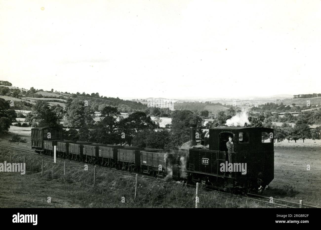 Train de marchandises de petite jauge à vapeur no 823 Banque D'Images