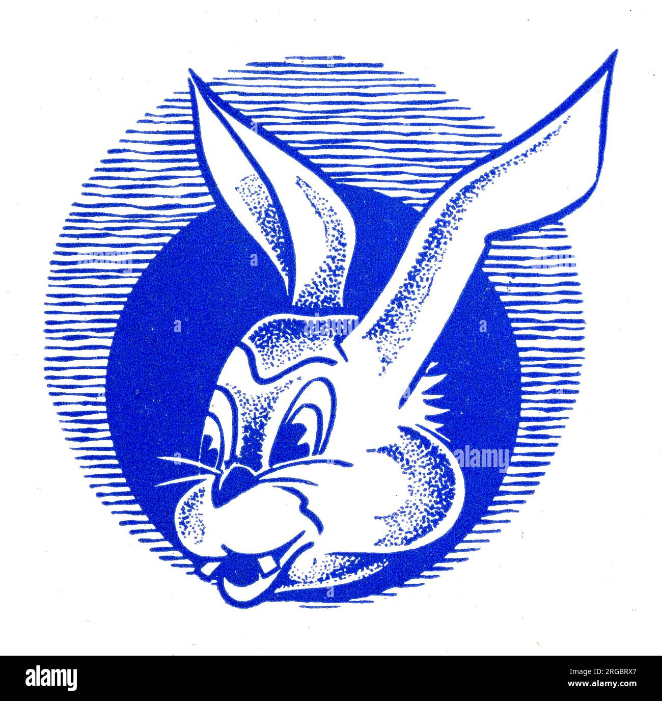 Lapin de style dessin animé - 1950s bloc de l'imprimante Banque D'Images