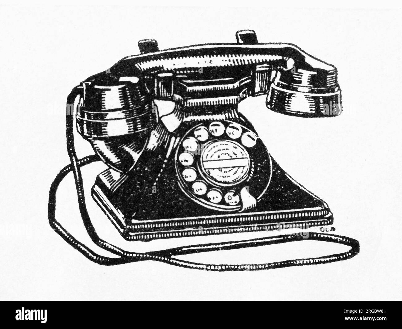 Téléphone, bloc de l'imprimante Banque D'Images