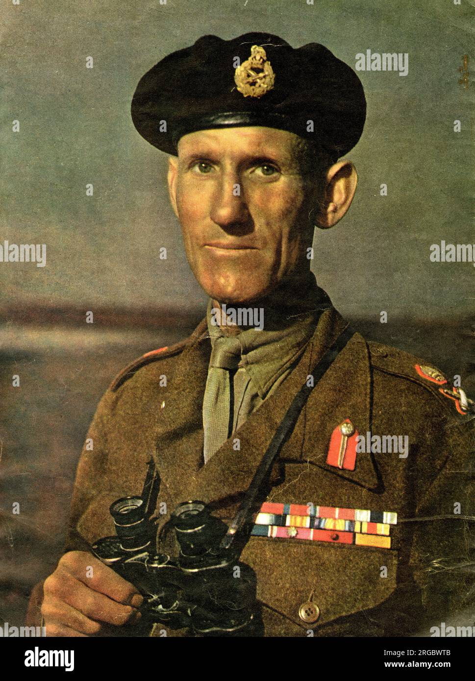 Le Lieutenant-général Sir R L McCreery commandant la huitième armée britannique opérant en Italie pendant la Seconde Guerre mondiale Banque D'Images