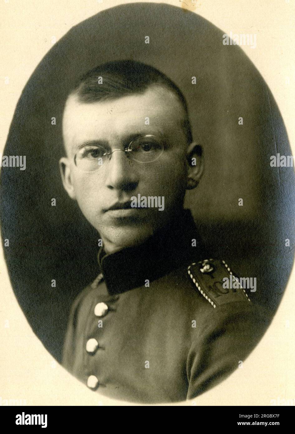 Portrait d'un soldat allemand, WW1 Banque D'Images