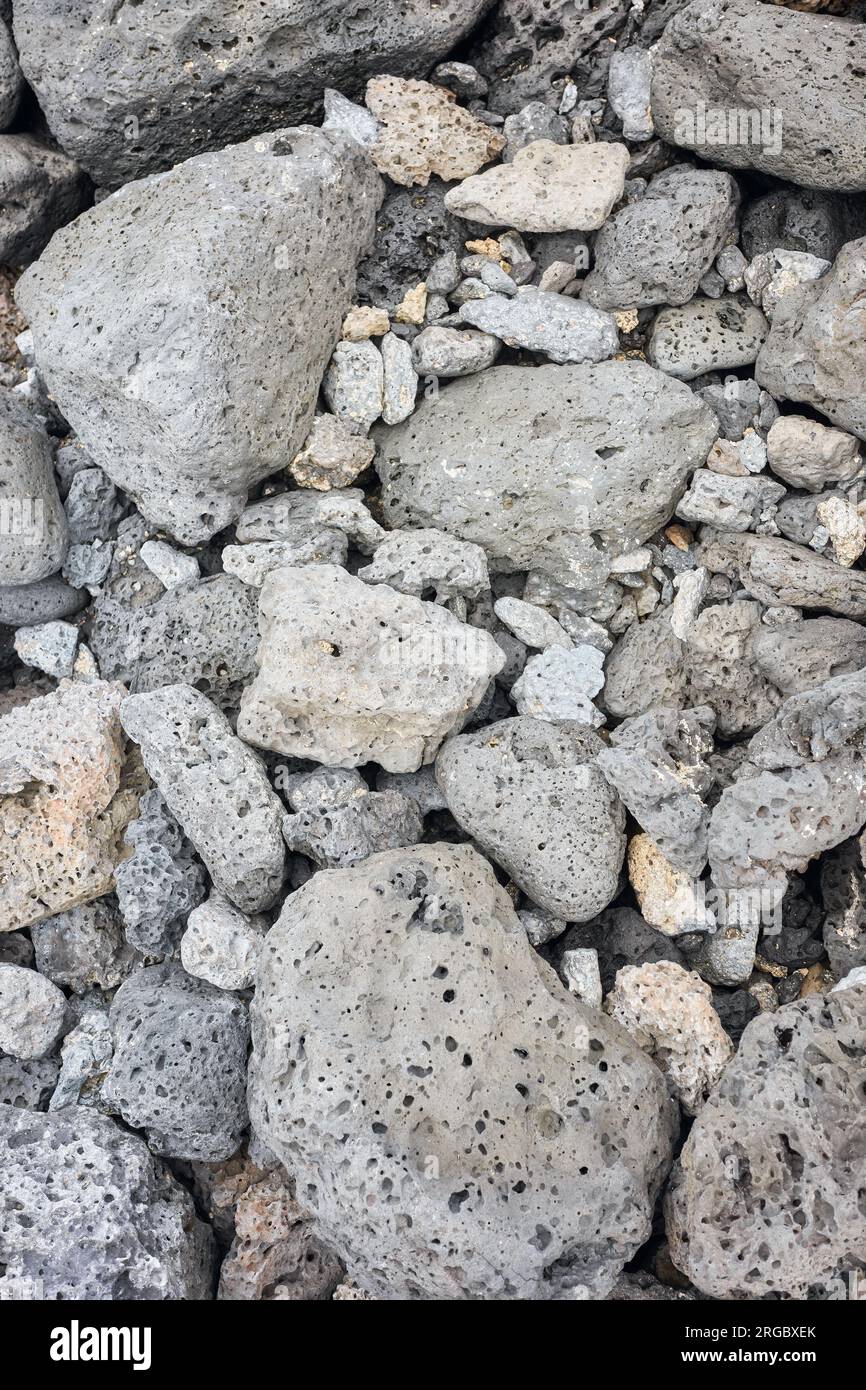 Roches volcaniques nature fond abstrait, îles Galapagos, Équateur. Banque D'Images