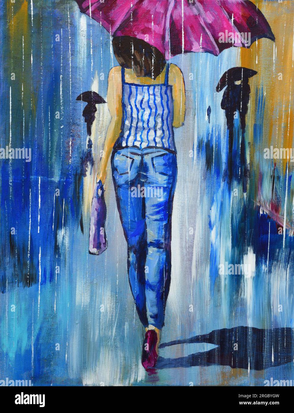 Portrait d'une Femme avec son enfant sur cette peinture sur toile