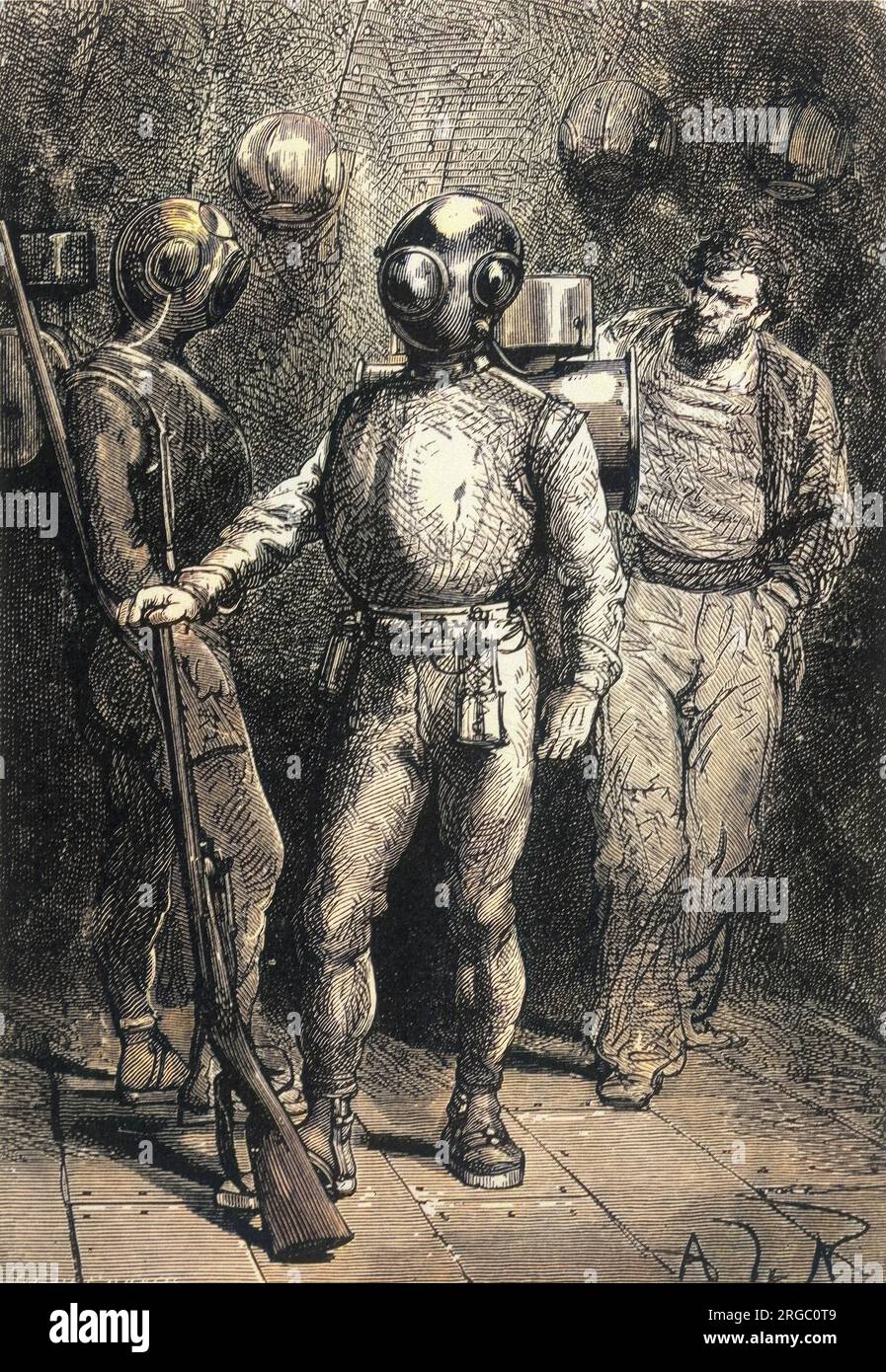 20 000 LIEUES SOUS LES mers' [20 000 ligues sous la mer] la partie de plongée Banque D'Images