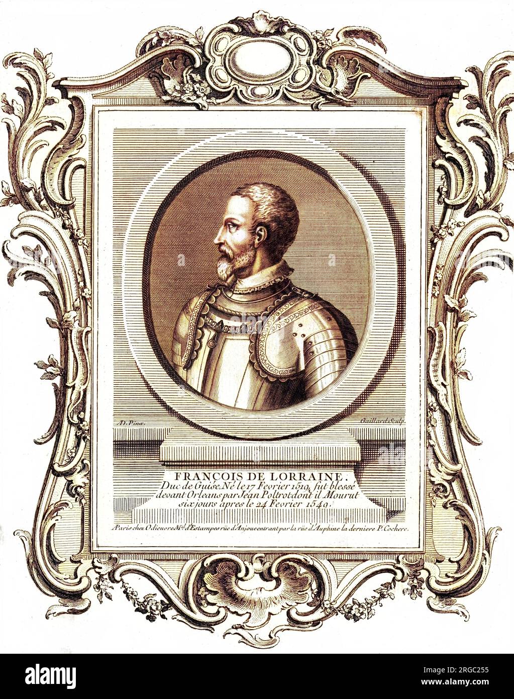 FRANÇOIS DE LORRAINE, deuxieme duc de GUISE dirigeant catholique français contre les Huguenots dans les guerres religieuses. Banque D'Images