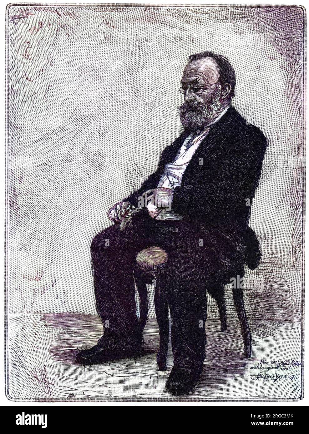 GOTTFRIED KELLER écrivain suisse-allemand Banque D'Images