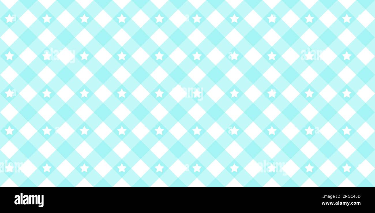 Motif sans couture diagonal d'étoile de Vichy en couleur pastel bleu. Vichy Plaid design pour décoration textile de vacances de Pâques. Motif à damier vectoriel pour Illustration de Vecteur Motif sans couture diagonal d'étoile de Vichy en couleur pastel bleu. Vichy Plaid design pour décoration textile de vacances de Pâques. Motif à damier vectoriel pour Illustration de Vecteur