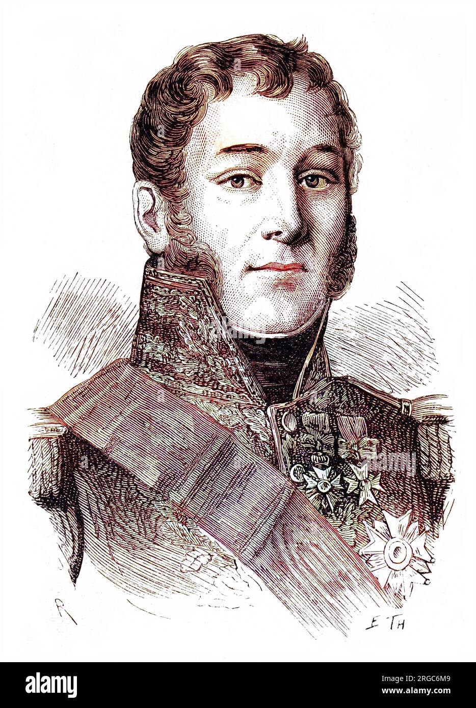 EDOUARD-ADOLPHE-CASIMIR-JOSEPH MORTIER, duc de Trévise Commandant militaire français, maréchal de France Banque D'Images