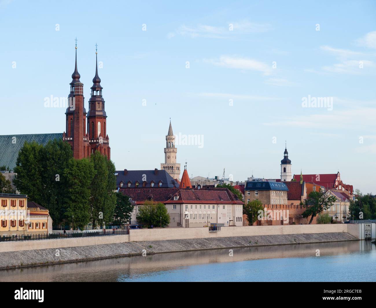 Panorama de la ville d'Opole, Pologne Banque D'Images