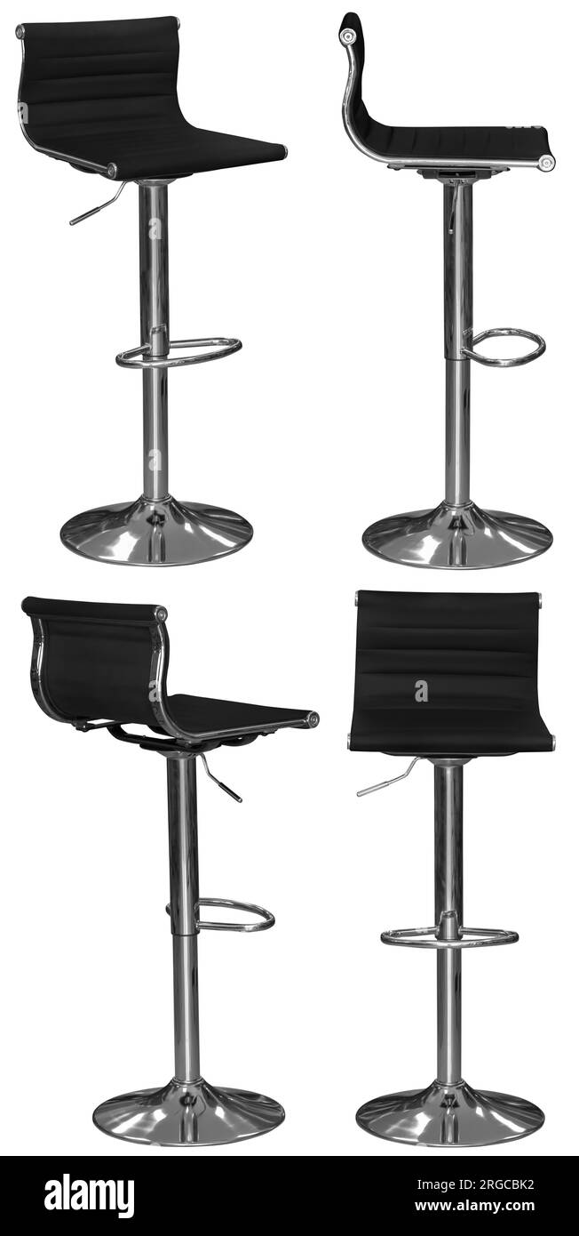 Tabouret de bar. Élément intérieur. Isolé de l'arrière-plan. Sous différents angles Banque D'Images