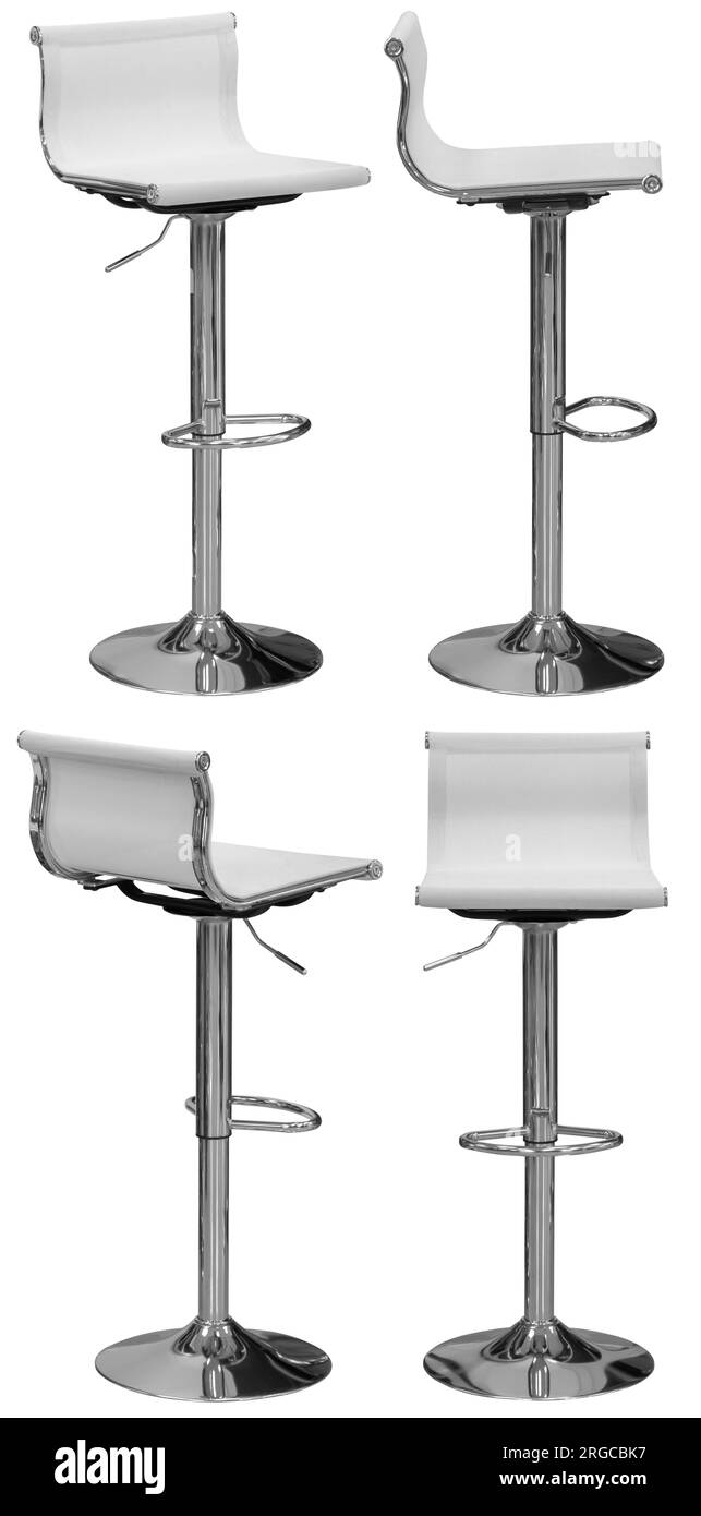 Tabouret de bar. Élément intérieur. Isolé de l'arrière-plan. Sous différents angles Banque D'Images