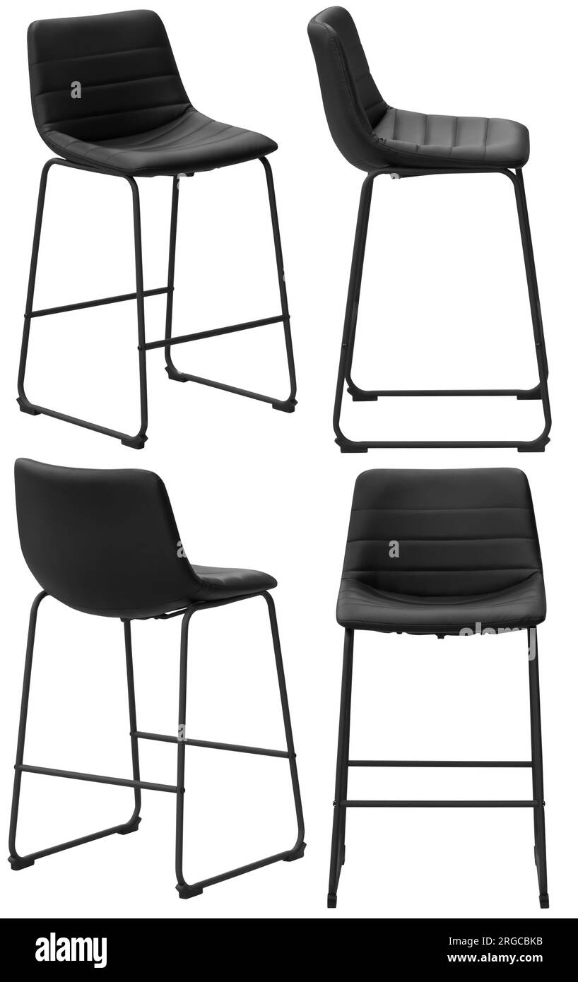 Tabouret de bar. Élément intérieur. Isolé de l'arrière-plan. Sous différents angles Banque D'Images
