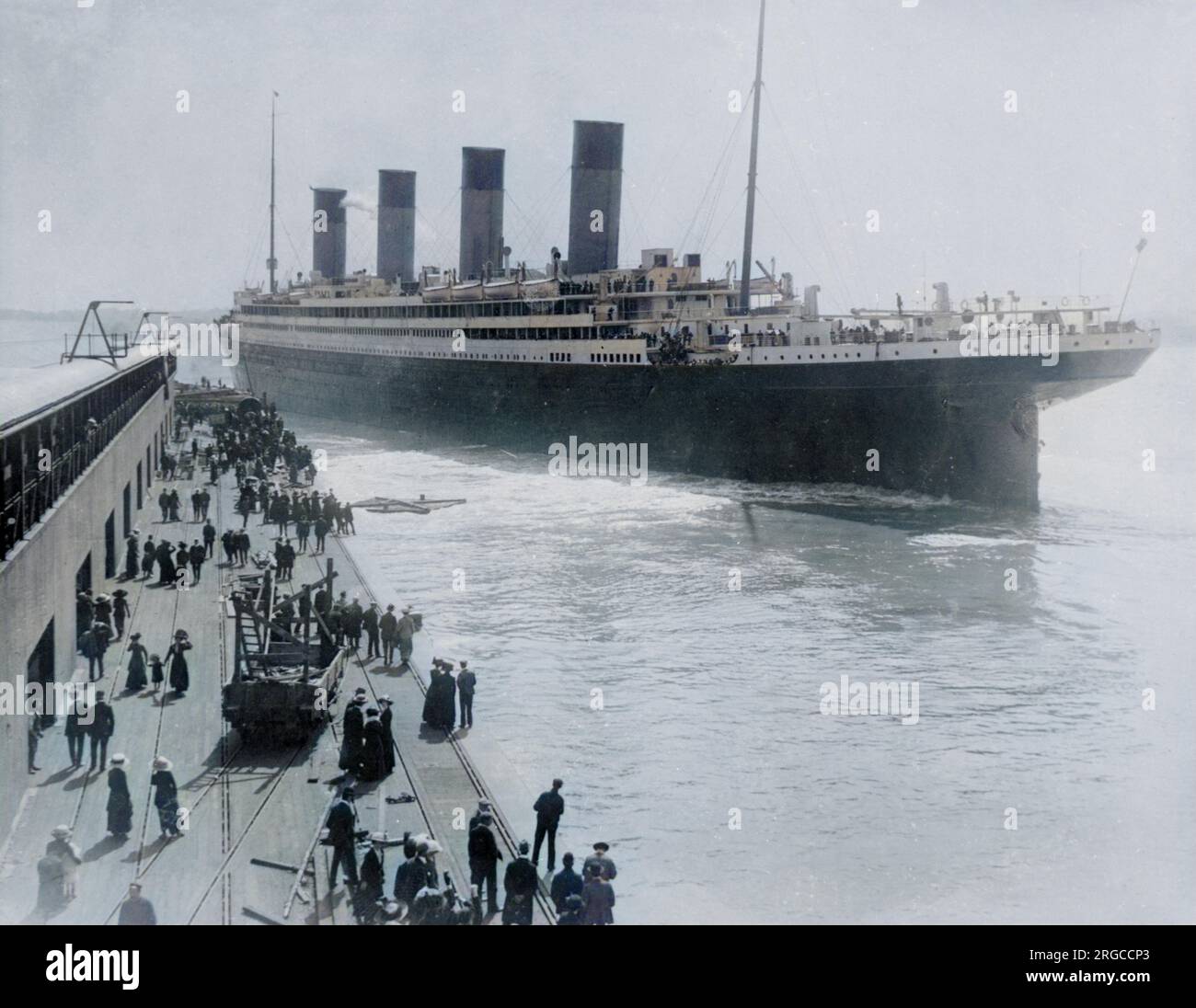 Titanic quitte Southampton le 10 avril 1912. Banque D'Images