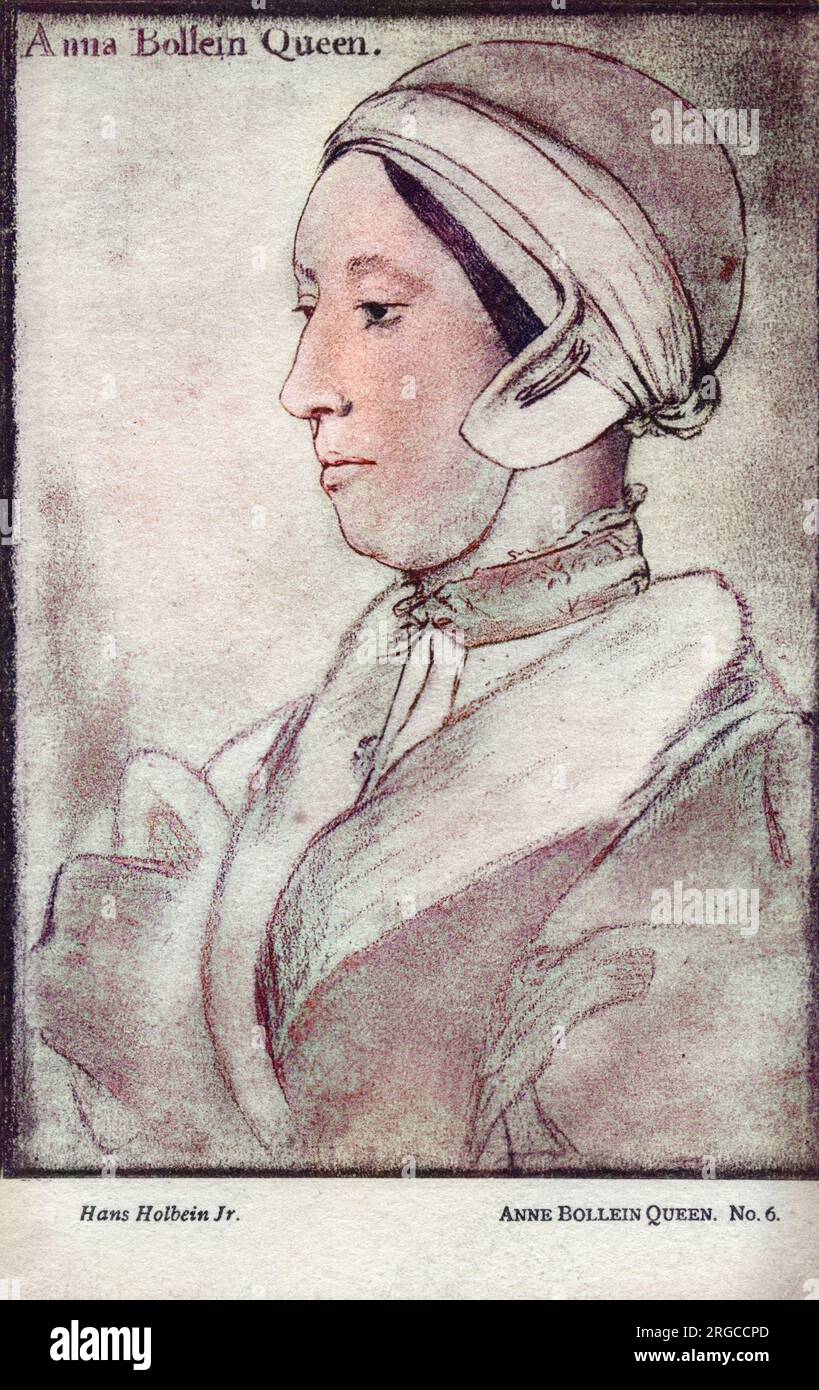Portrait de la reine Anne Boleyn. Peinture originale par Hans Holbein Jr. Banque D'Images