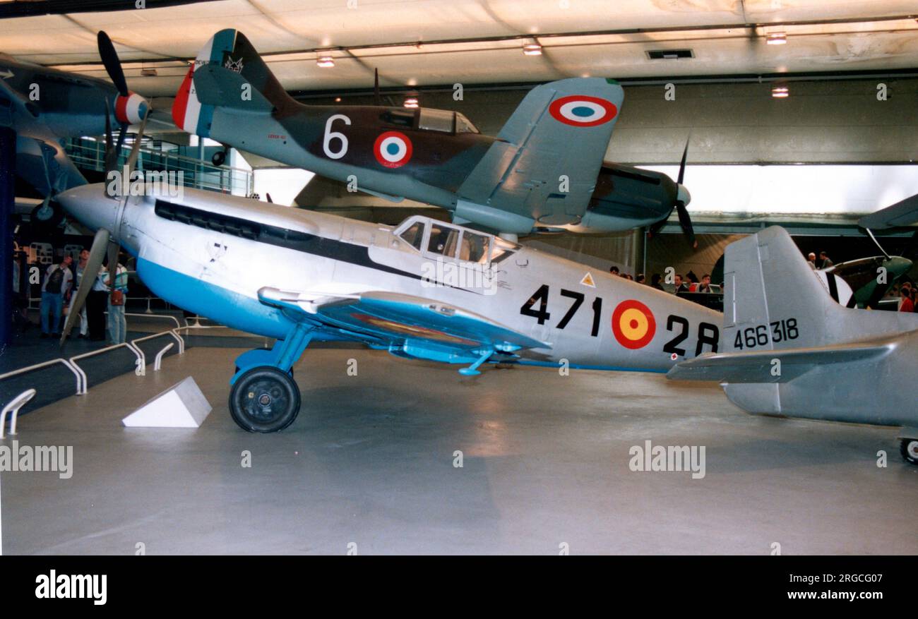 Hispano HA.1112-M1L Buchon C.4K-156 - 471-28 (msn 224), au Musée de l'air et de l'espace, le Bourget, près de Paris. Banque D'Images