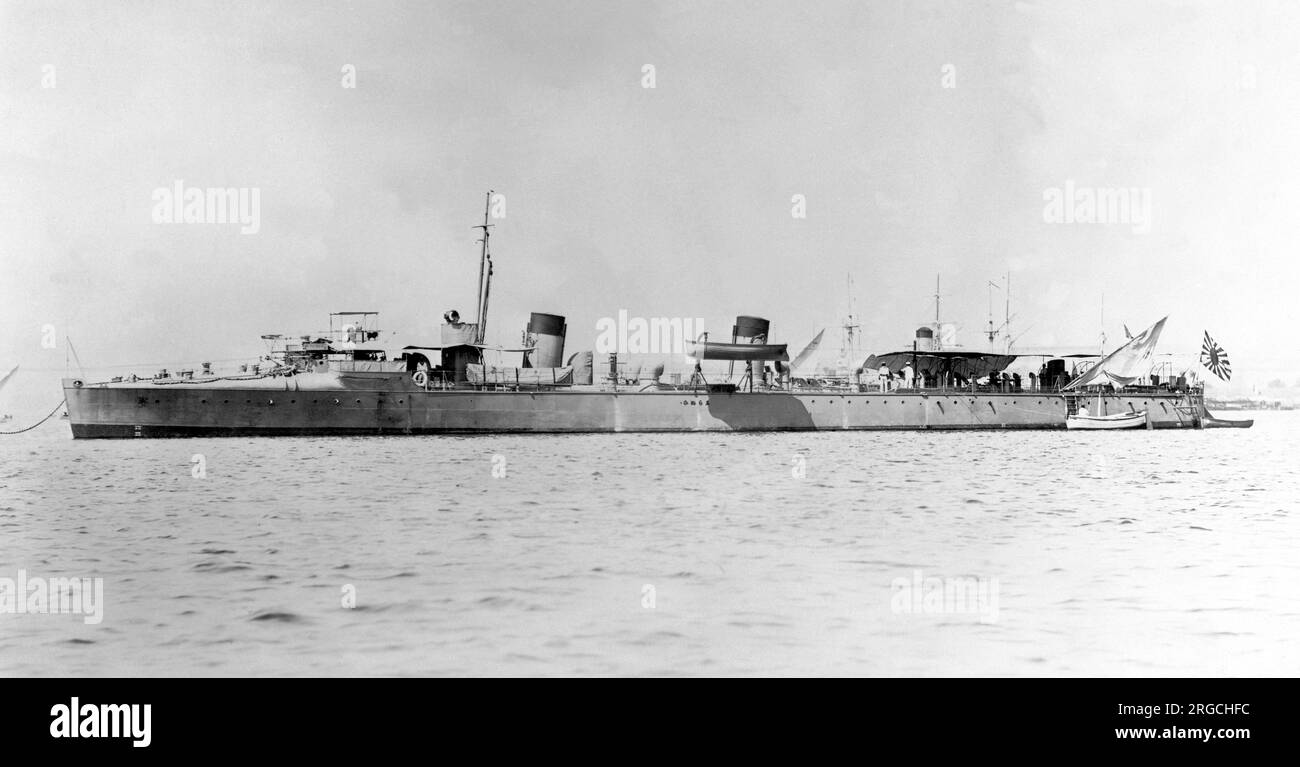 Marine impériale japonaise - destroyer de torpille de classe Murakumo. (Un de la classe des six, tous construits par Thorneycroft en Angleterre) Banque D'Images