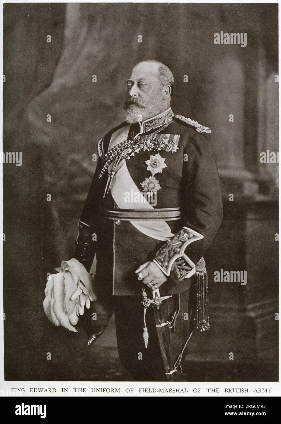 Le roi Édouard VII en uniforme de maréchal de l'armée britannique. Banque D'Images