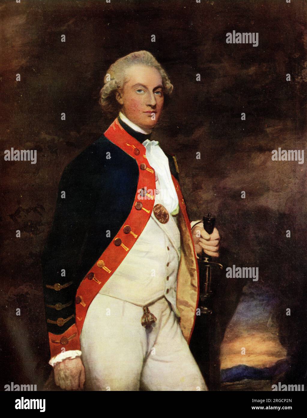 Sir Robert Shore Milnes (1754-1837), 1st Baronet, lieutenant-gouverneur du Bas-Canada 1799-1805, portrait de George Romney Banque D'Images