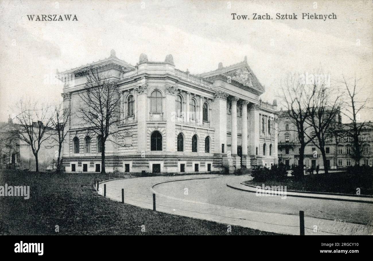 La Galerie nationale d'art Zacheta - un musée d'art contemporain situé dans le centre de Varsovie, en Pologne. Banque D'Images
