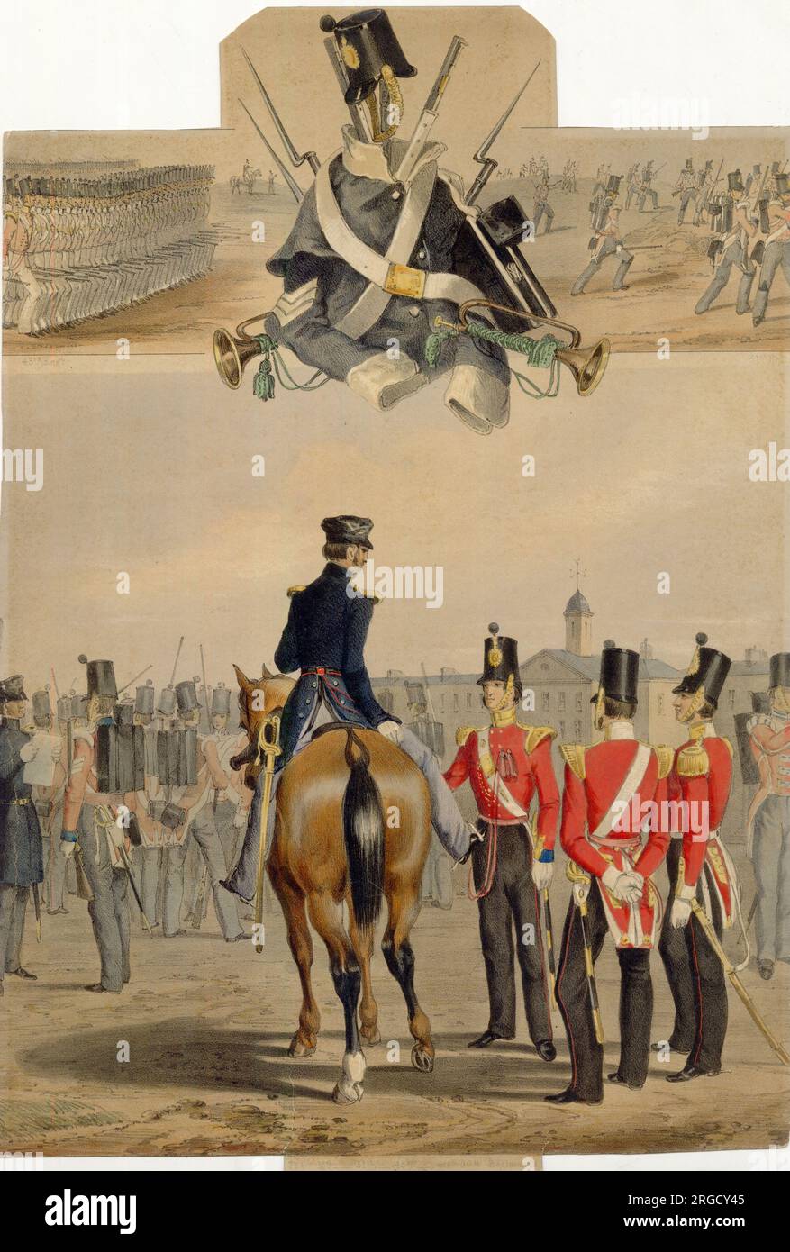 Les régiments de pied de l'armée britannique de 13th, 51st, 43rd et 90th Banque D'Images