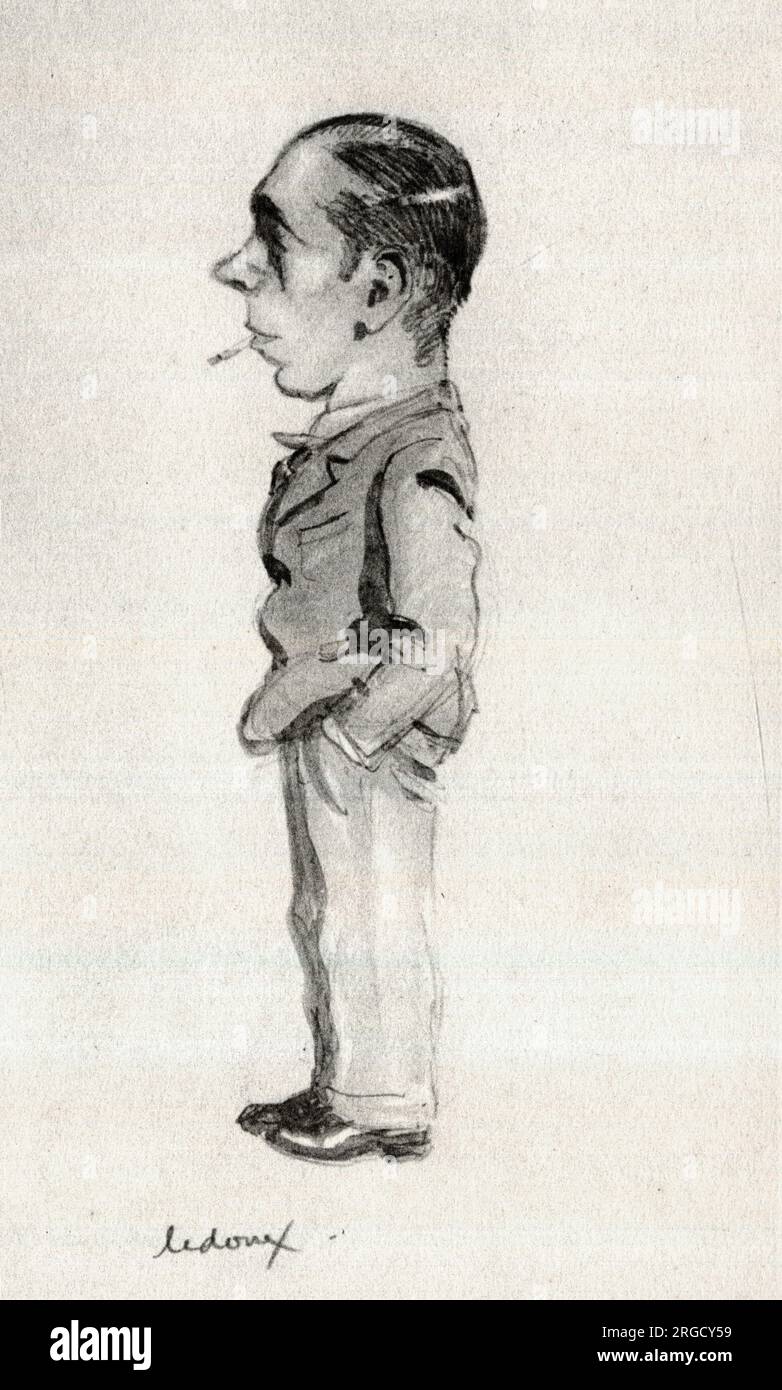 Caricature de Philippe Ledoux, autoportrait Banque D'Images