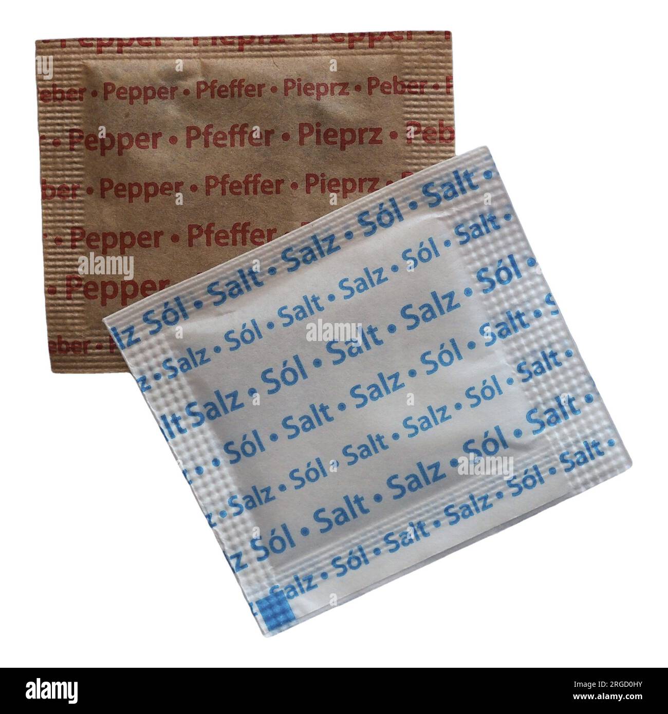 Sel et poivre sachet individuel Banque d