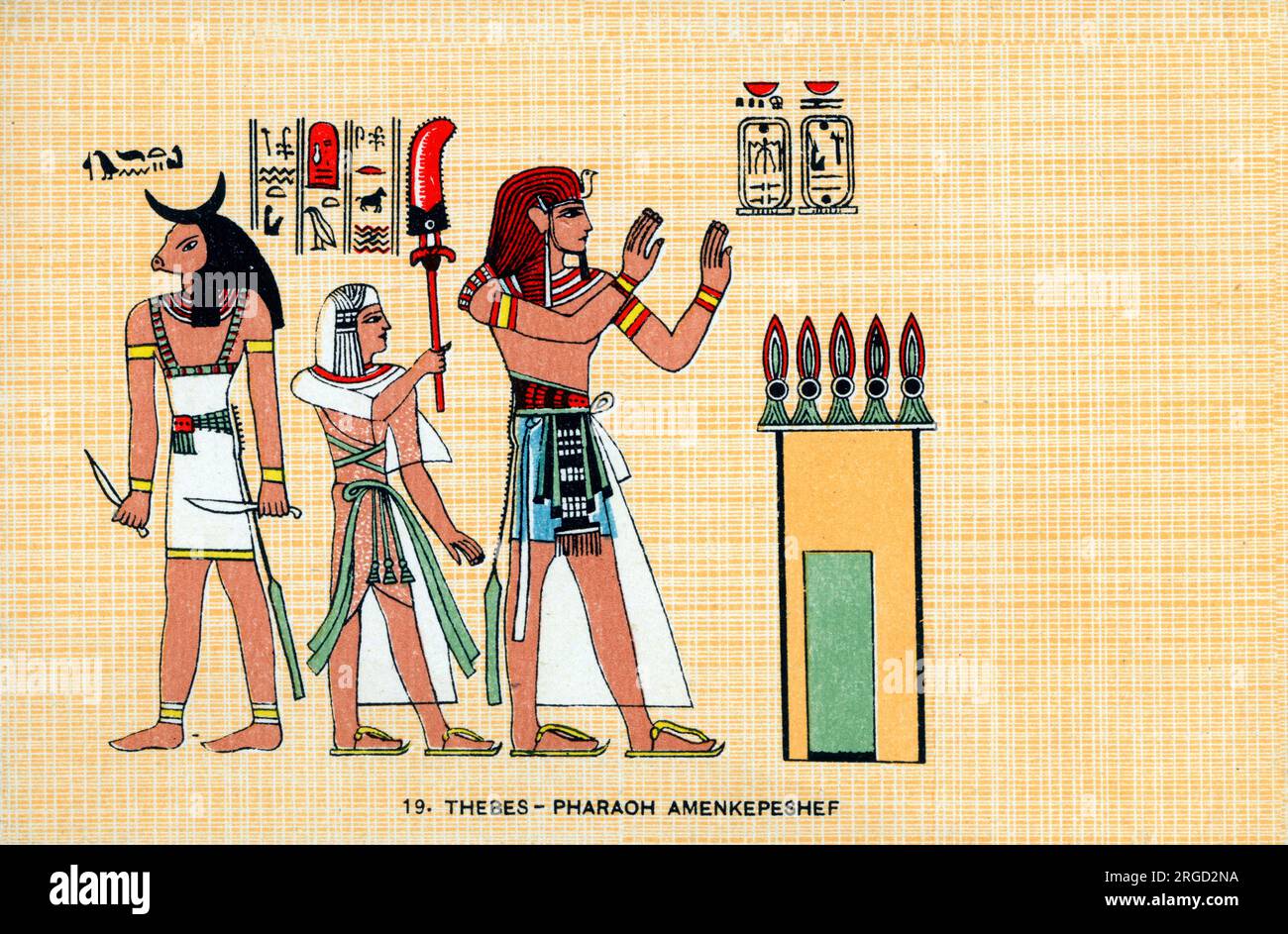 Egypte ancienne - Thèbes - Amun-her-khepeshef, le fils aîné du pharaon Ramsès II et de la reine Néfertari. Banque D'Images