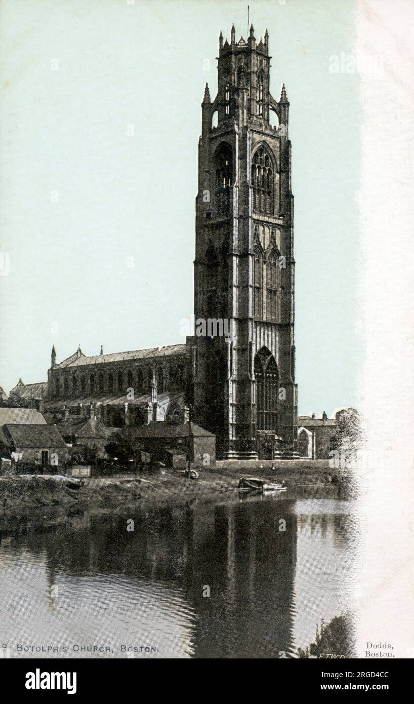 16th Century St. Botolph's Church (The Boston Stump), Boston, Lincolnshire. L'église a l'une des plus hautes tours médiévales du pays, avec une hauteur d'environ 266 pieds 9 pouces (81.31m). Banque D'Images