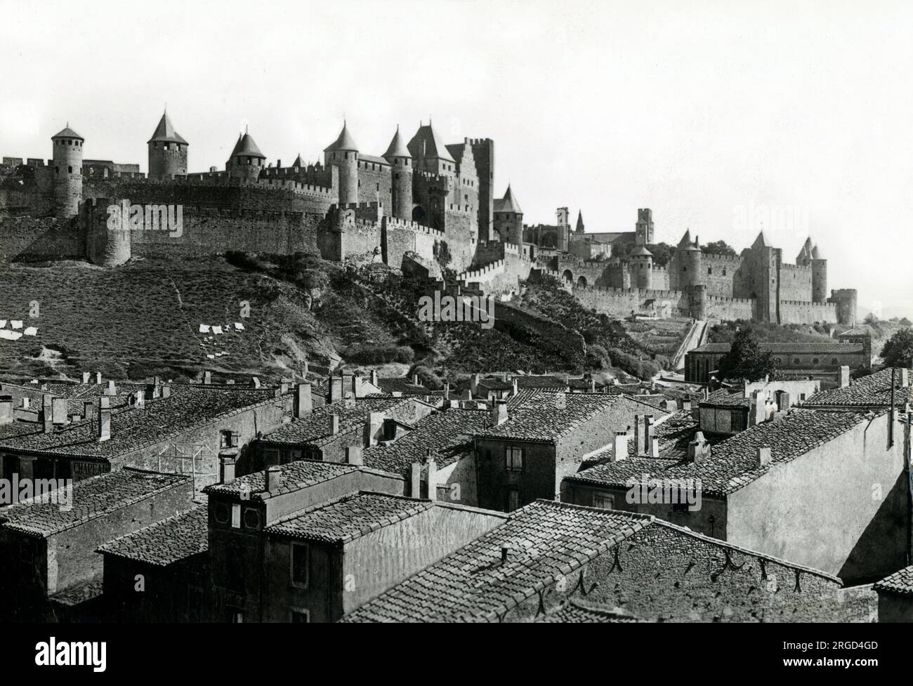 La forteresse Citadelle de Carcassonne, France Banque D'Images