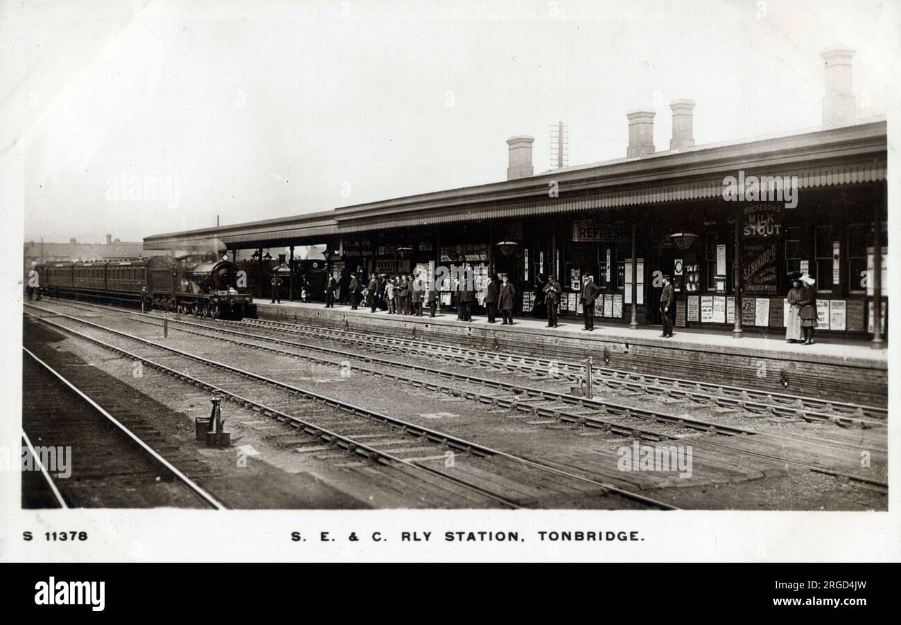 Tonbridge, Kent - gare S. E. & C. Banque D'Images