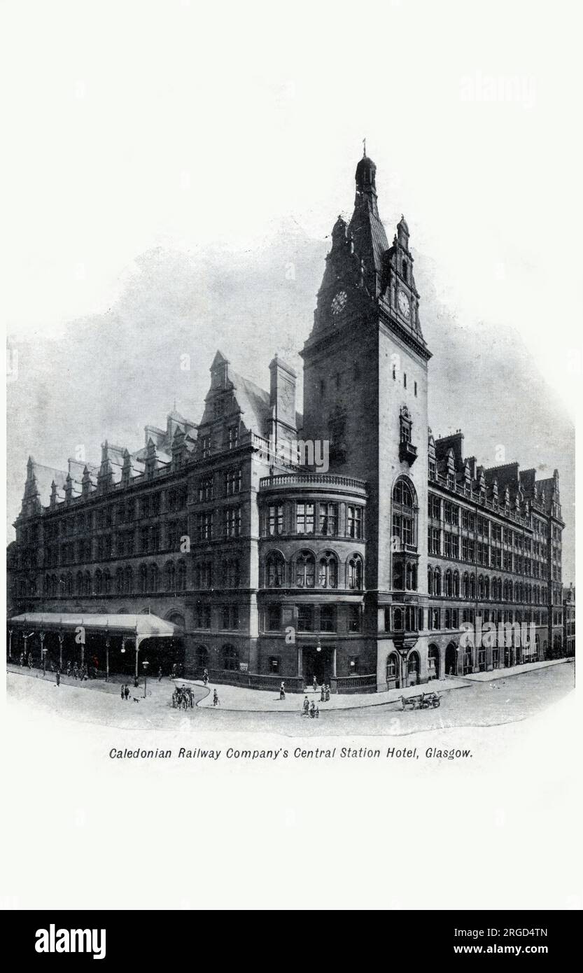 Caledonian Railway Company's Central Station Hotel, Glasgow. Banque D'Images