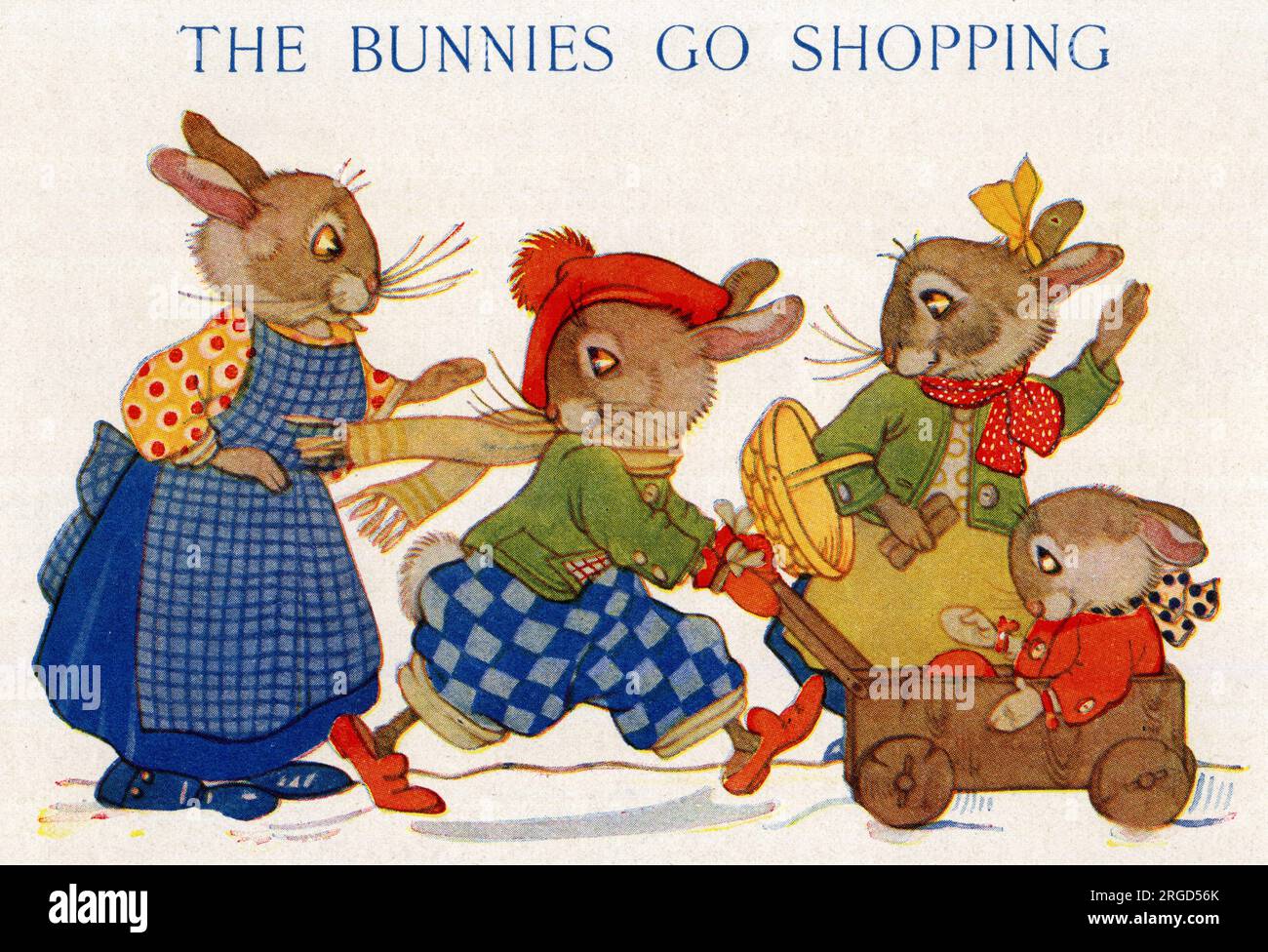Les Bunnies vont faire du shopping Banque D'Images